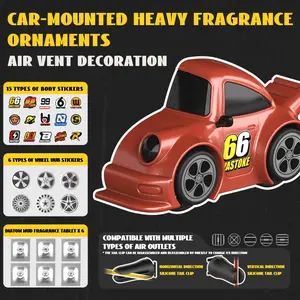 Car Aromatherapy Solid Perfume for Air Conditioning Vent Aromatherapy Perfume Beautiful Car Interior Decoration High-end Ornaments