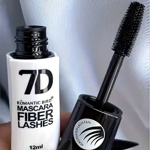 7D Silk Fiber Mascara, 4D Effect, Eyelash Lengthening, Makeup Tool, Waterproof, Slim Mascara