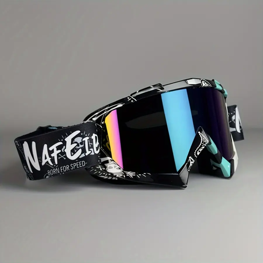 NAFEIB Motocross Goggles - UV Protection, Anti-Fog, for Dirt Bike, Cycling & Off-Road Racing