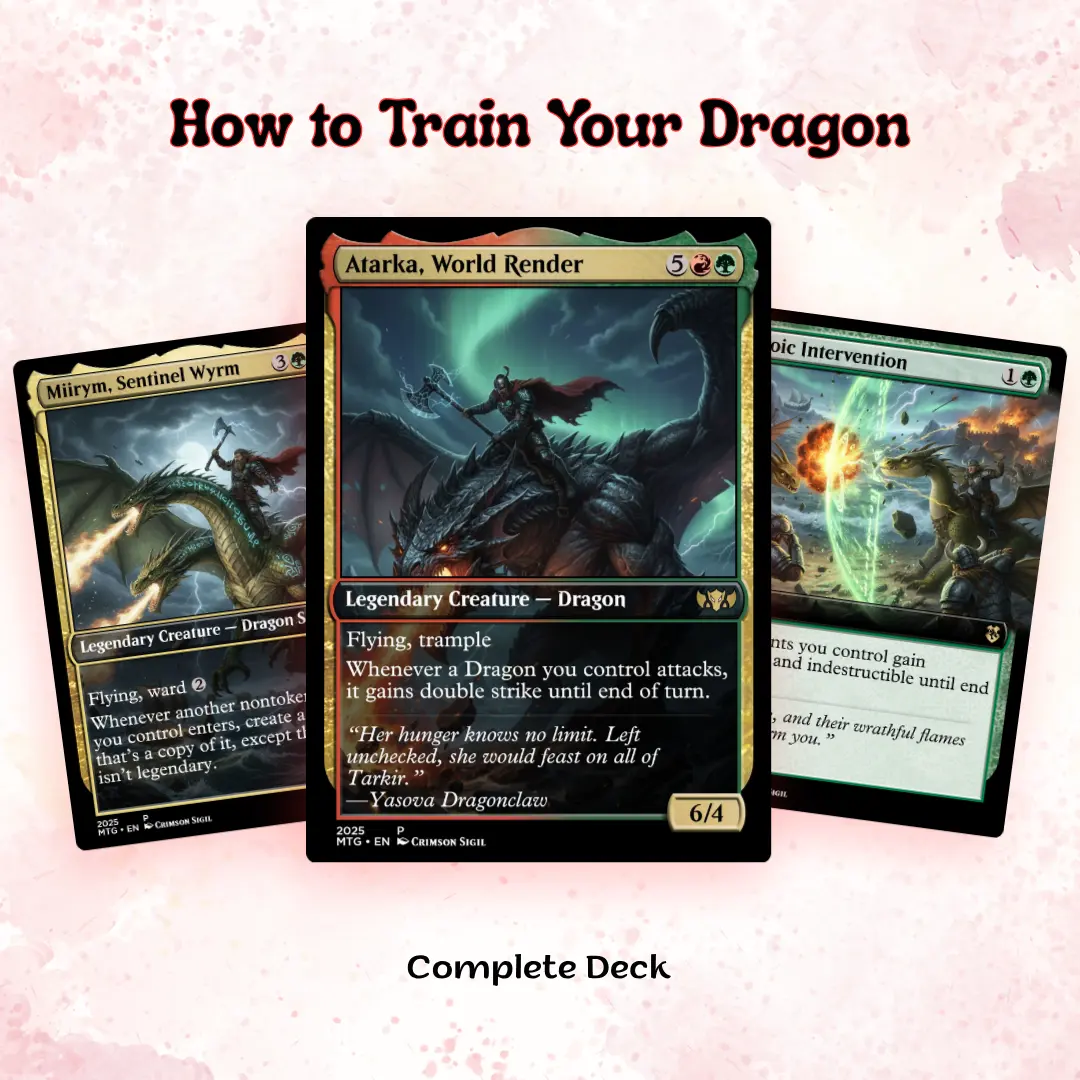 Proxy 100+ Commander Deck – How to Train Your Dragon | Dragon Tribal Strategy Deck | Fantasy Adventure Theme | Ready to Play | Perfect Gift