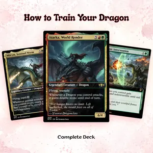 Proxy 100+ Commander Deck – How to Train Your Dragon | Dragon Tribal Strategy Deck | Fantasy Adventure Theme | Ready to Play | Perfect Gift