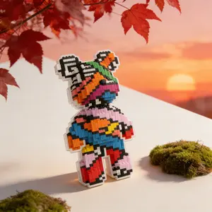 Creative Bear Puzzle Building Block Set, STEM Building Blocks, Room Decor Gift for Birthday Halloween Valentine Christmas Eve, Perfect for Home DIY Crafts