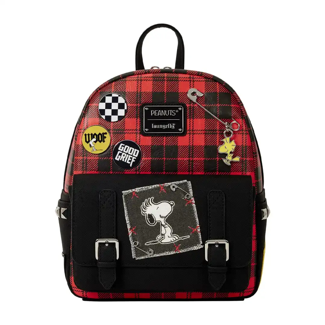 Loungefly Peanuts Punk Snoopy Grunge Mini Backpack