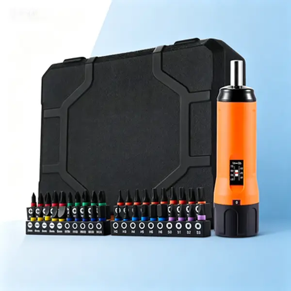 Orange Precision Calibrated Torque Screwdriver Set with Ergonomic T-Bar Grip, 10-70 in-lb Calibrated Torque Range, 40+ Hollow Ground Hex Bits, 1/4" Socket Extension Shaft, Corrosion-Resistant Steel Reusable Kit for Bike Maintenance