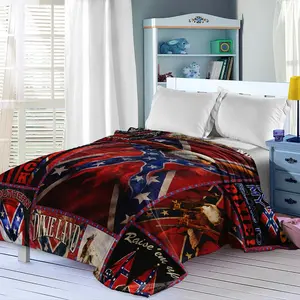 Soft Flannel Blanket, Federal Flag Pattern, Ideal Gift for Christmas & Mother's Day, Travel & Home Use, 180x220cm, Perfect for Friends