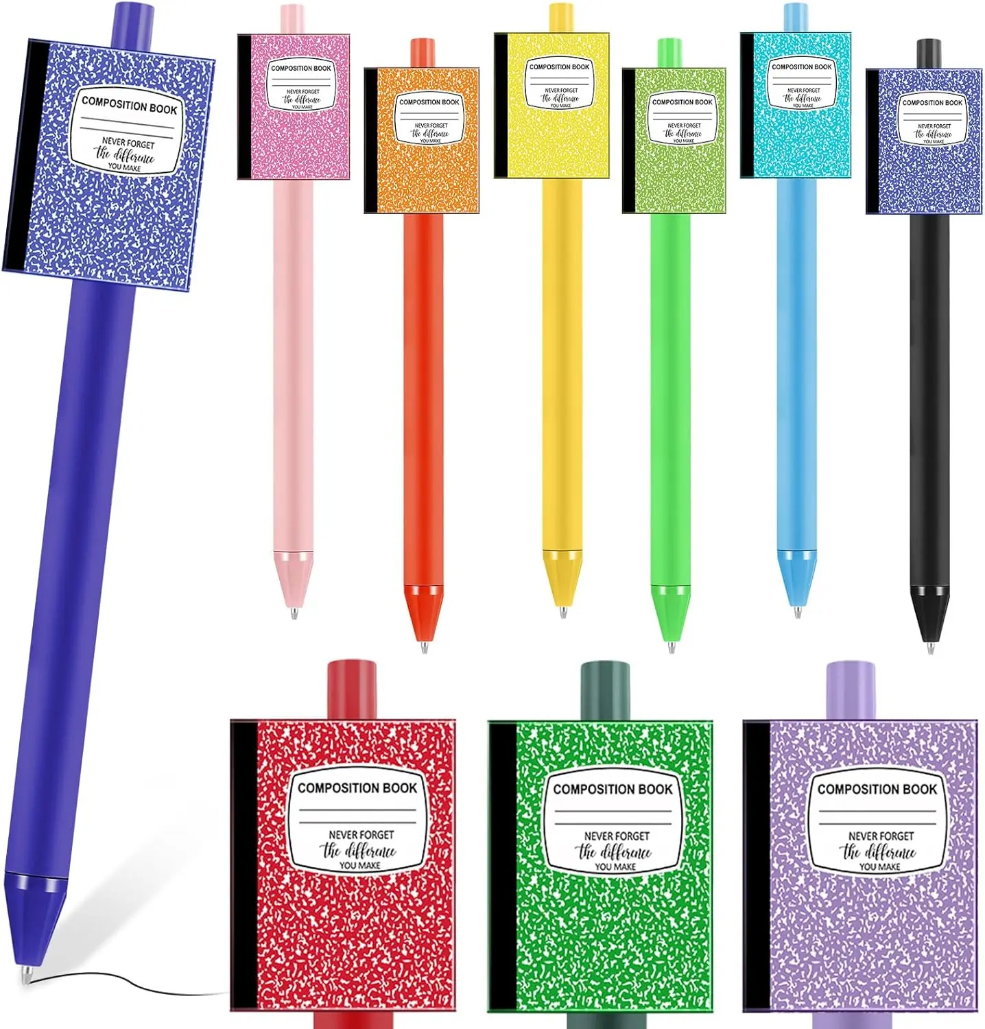 20 Pcs Back to School Gift Composition Notebook Ballpoint Pens Funny Teacher Gifts Teacher Pen Bulk School Appreciation Thank You Gifts for Students Teachers Classroom Supplies Office Gifts Teacher Appreciation Gifts