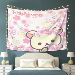 1pc Rilakkuma Idea Tapestry, Colorful Thick Textured Wall Hanging for Living Room, Bedroom, Office & Party Decor – No Power Needed, Perfect Gift, Stylish Room Accent with Luxurious Feel