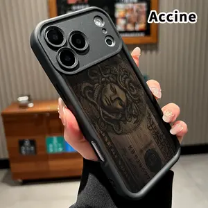Phone Case for iPhone 17 Pro Max 16 Plus 15 14 13 12 11 Air E Money Medusa Wood Anti-Scratch Shockproof Soft Silicone Protective Cover