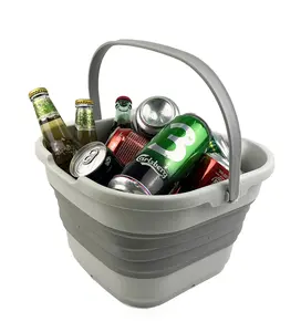 SAMMART 9.5L (2.5 gallon) Collapsible Rectangular Handy Basket / Bucket