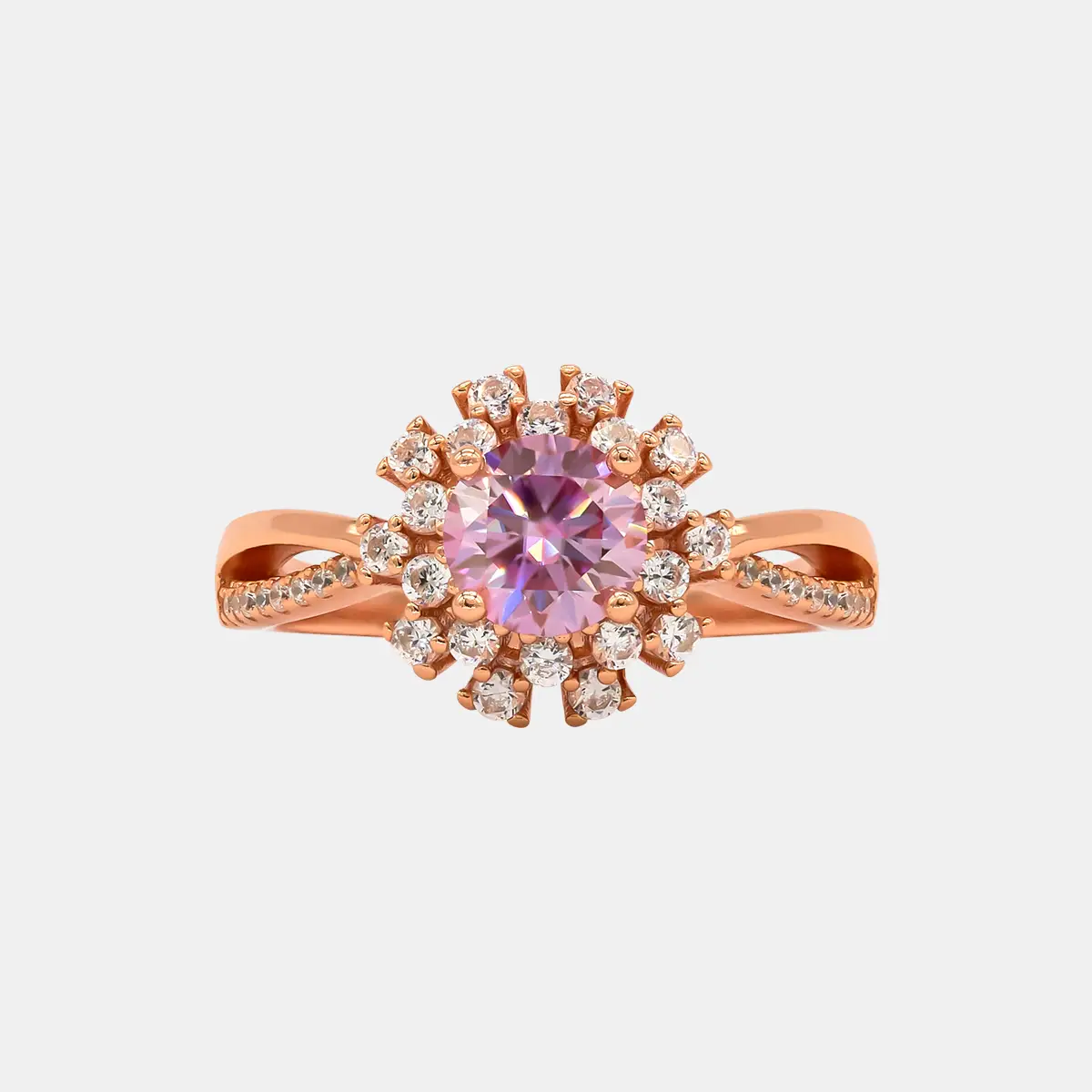 【783】"Springtime Symphony" Sunflower 1 Carat Synthetic Moissanite Elegant Party Ring– Elegant and Radiant Choice for Special Events