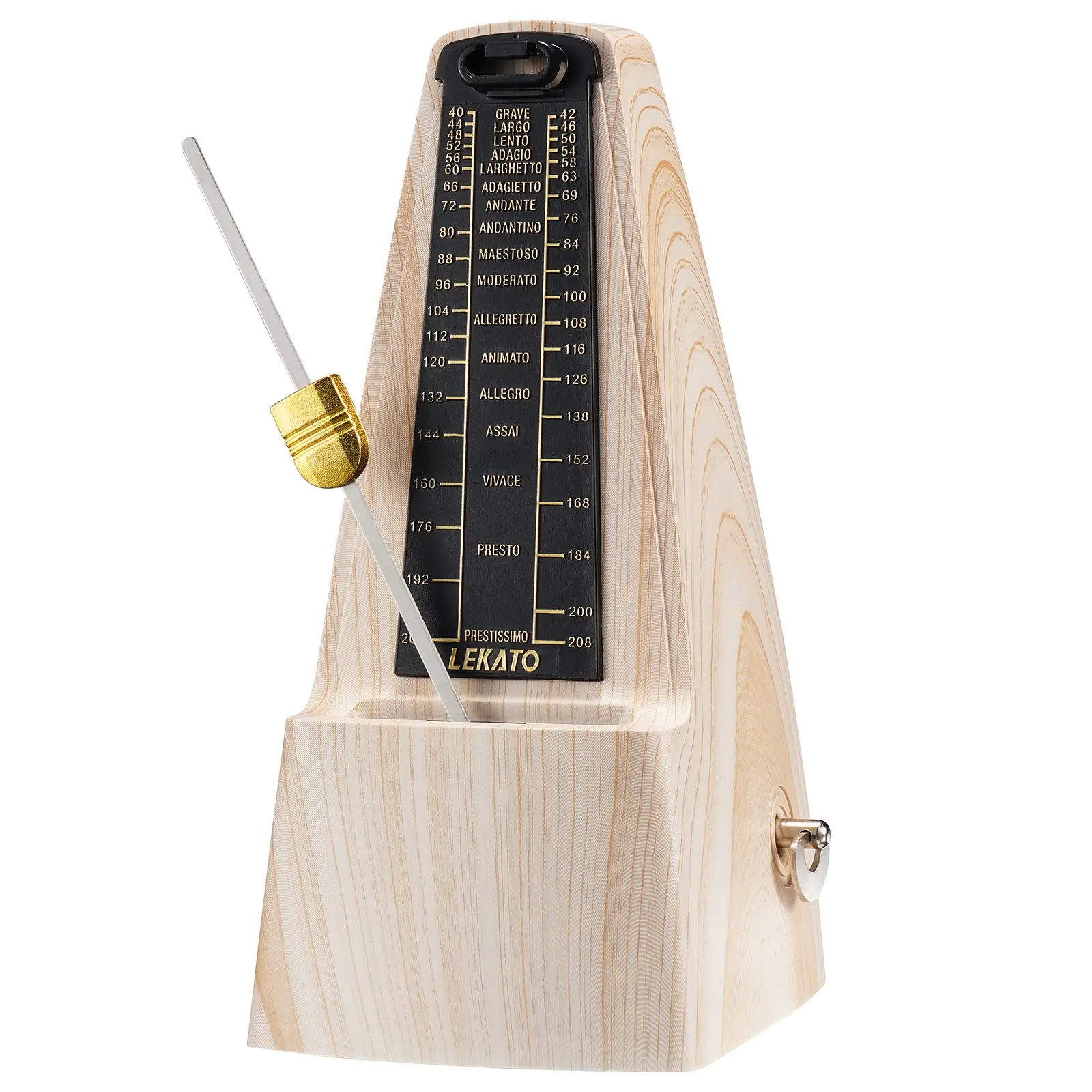 LEKATO Mechanical Metronome, Universal Metronome for Piano, Guitar, Ukulele, Violin, with Loud Sound, Accurate Track Beat, Tempo for Beginner Valentine's Day Gift, Back to School