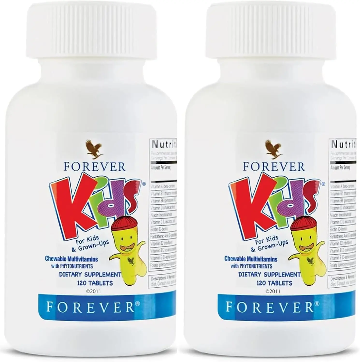 Forever Living - Kids Chewable Multivitamin - 120 Tablets (Pack of 2) | Contains Essential Vitamins, Grape Flavor, No Artificial Flavors, For Daily Children's Supplement Use