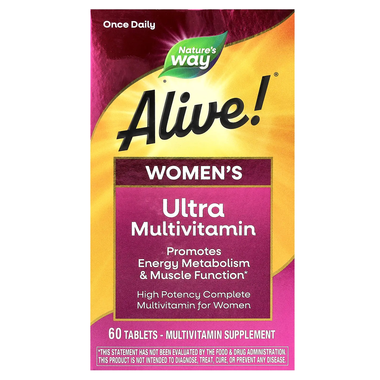 Nature's Way Alive!, Women's Ultra Multivitamin, 60 Tablets Nature's Way Alive!, Women's Ultra Multivitamin, 60 Tablets