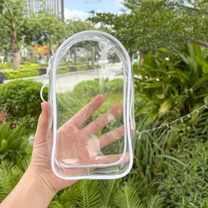 Transparent Doll Display Bag with Keychain, Doll Storage Bag, Portable Zipper Closure, Dust-Proof Hanging Box, Mini Doll Case, 7.68x4.72 Inches