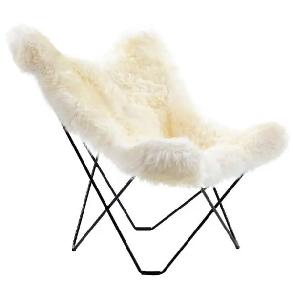 Nizhoni Sheepskin Accent Chair, White