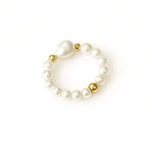 18K Gold Pearl Pendant Ring