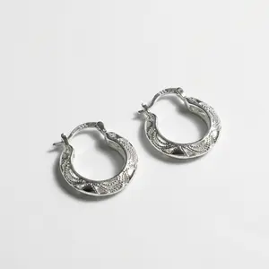 Tribal Hook Medium Earrings In Silver 925