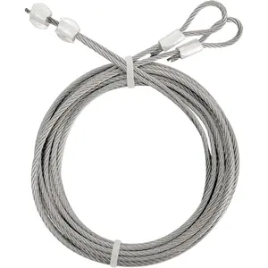 304 Stainless Steel Safety Wire Garage Door Cable 8.6FT 2 Pack for 7 Foot High Garage Door with Torsion Spring Garage Door Opener Extension
