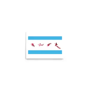 Chicago Soccer Flag - Print 7x5
