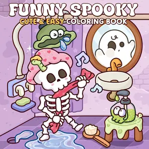 Funny Spooky: A Coloring Book for Adults and Teens Featuring Creepy Friends, Daily Scenes, and Silly Moments for Relaxation
