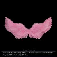 Pink swallow-shaped wings