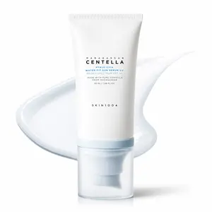 SKIN1004 Centella Hyalu-Cica Water-Fit Sun Serum SPF 50 – Korean Sunscreen with Hyaluronic Acid, Lightweight No White Cast Face Sunscreen, Hydrating UV Protection, Travel Size 1.69 fl oz / 50ml