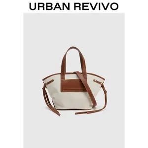 URBAN REVIVO Women's Elegant Patchwork Crossbody Bag - Commuter Purse, Handheld Style, Shoulder Strap, Everyday Bag, Vacation Use, UAWB50070