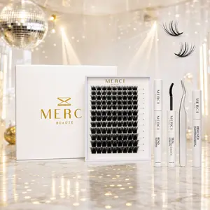 Night Out DIY Lash Extension Kit – 108 Clusters | Bond & Seal + Remover + Tweezers | Latex-Free | 10–18 mm