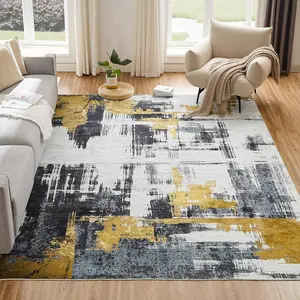 Abstract Art Pattern Rug, Modern Abstract Rug, 1 Count Non-slip Washable Area Rug, Soft Carpet for Living Room Bedroom Kitchen Dining Room Home Decor
