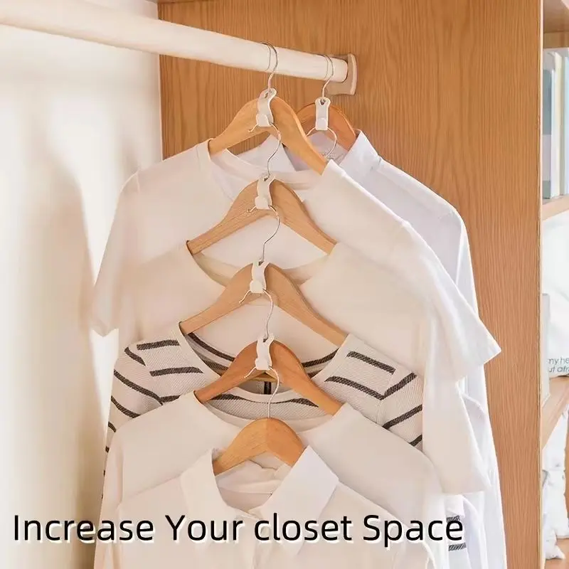 20/40pcs Counts Hanger Connector Hooks for Clothes Storage，Space Saving Organizer，Space Saver Hangers，Hangers Accessory Light Hanging