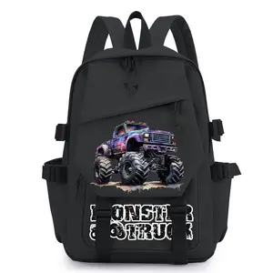Monster Versatile Backpack Travel Backpacks Practical and Lightweight Casual Daypack Sports Outdoor For Women and Men -Black