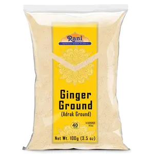 Rani Ginger (Adarak) Powder Ground, Spice 3.5oz (100g) ~ Natural | Vegan | Gluten Friendly | NON-GMO | Kosher | Indian Origin