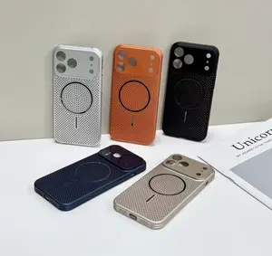 Advanced Cooling Magnetic Wireless Charging Smartphone Case, Shockproof Breathable PC Hard Casing for iPhone 17, 17 Air, 16, 15, 14, 13, 12, 11 Pro Max Plus, High-End Creative Cellphone Accessories for Electronic Devices Protector halloween christmas