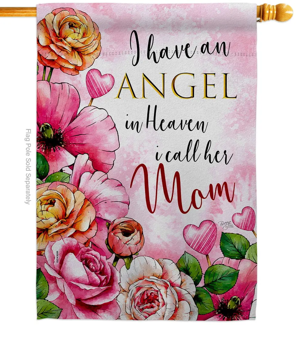 Breeze Decor H120098-BO 28x40 in. Decorative Rectangular Outdoor House Flag - Mother Day Double-Sided Vertical Banner, Thick Fabric, Weather & Fade Resistant for Garden Yard Gift