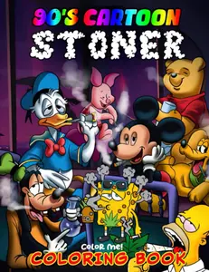 90's Cartoon Stoner Coloring Book for Adults