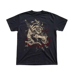 Gildan Men's and Women's T-Shirt, Vintage Demon Slayer Graphic Tee, Kokushibo T-Shirt, Retro Aesthetic Shirt, Unisex Gift Manga Anime Shirt, Gothic Grunge Y2K Emo Scene Amity Affliction Style Clothes Menswear Womenswear Streetwear