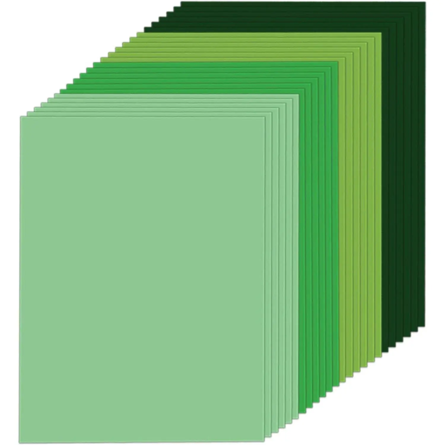 24 Pack Green Cardstock 8.5 x 11 inches Green Construction Paper, Thick Paper Cover Card Stock for DIY Crafts Supplies (MIx Green)