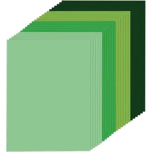 24 Pack Green Cardstock 8.5 x 11 inches Green Construction Paper, Thick Paper Cover Card Stock for DIY Crafts Supplies (MIx Green)