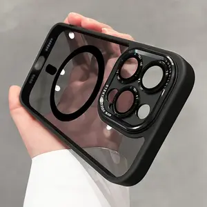 Premium Hybrid Clear MagSafe CaseFor iPhone17 16 15 14 13 12 11 Promax: Hard Acrylic Back + Soft TPU Bumper, Independent Metal Buttons & Metal Camera Frame for Full Protection – No Yellowing, No Bulk, 100% Drop-Resistant!