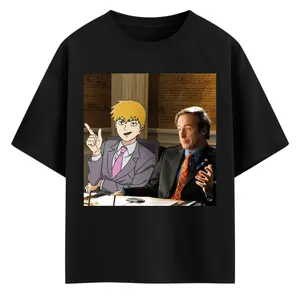 Mob Psycho 100 T-shirt & Sweatshirt, Arataka Reigen Saul Graphic Tee, Y2k Vintage Oversized Unisex Streetwear, Anime Gifts for Him Her