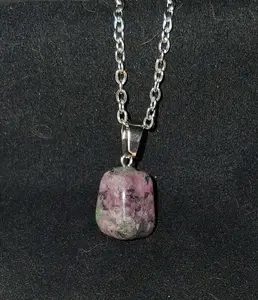 Rhodonite- Stone Pendant – Handcrafted Necklace