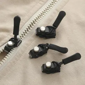 Rotating Button Zipper Repair Tool Kit, 3pcs Universal Zipper Repair Set, Quick Fix Sliders for Jackets, Luggage, Backpacks, Shoes