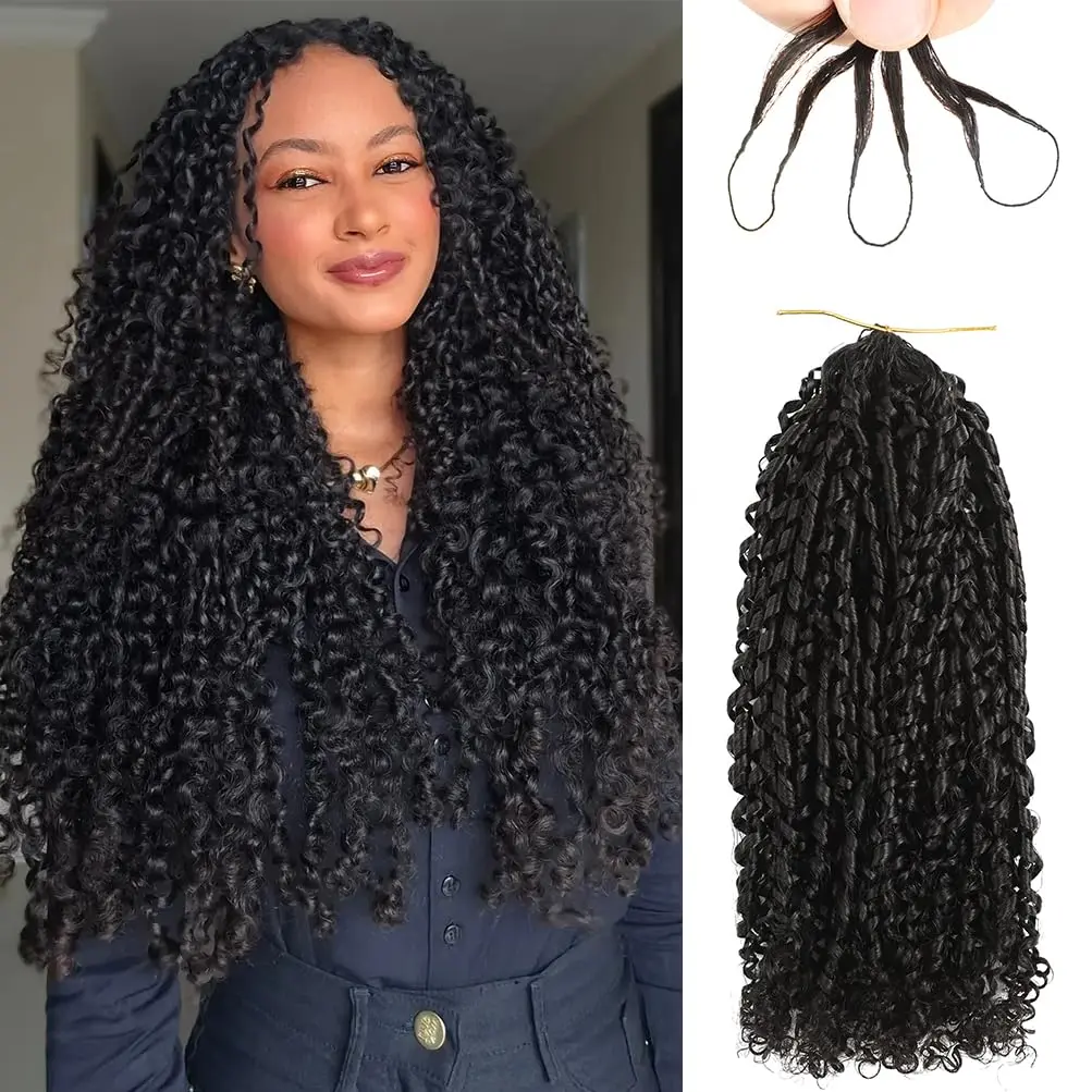 Premium Deep Wave Human Hair Bulk for Braiding Luxury Kinky Curly Feather Lightweight Crochet Extensions Natural Black Small Spiral Curls Braids for Women #SummerWins #DealsForYouDays