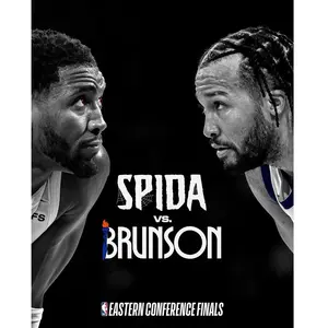 Spida Cavaliers Vs Brunson Knicks NBA 2026 Eastern Conference Finals Poster