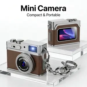 1080P Retro Mini Keychain Camera Retro Micro with 32GB Card Snap Digital Camera 6 Filters,0.96'' HD Tiny Vintage Video Recorder for Travel Study Outdoor Activities