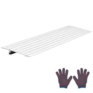 Door Threshold Ramp With 1 Inch Rise Aluminum Alloy Threshold Ramp Rated At 800 Lbs Load Capacity Heavy Duty Ramp For Home Doors Or Steps Suitable For Wheelchair Scooter Power Chair Walker Bicycle Or Tricycle Access
