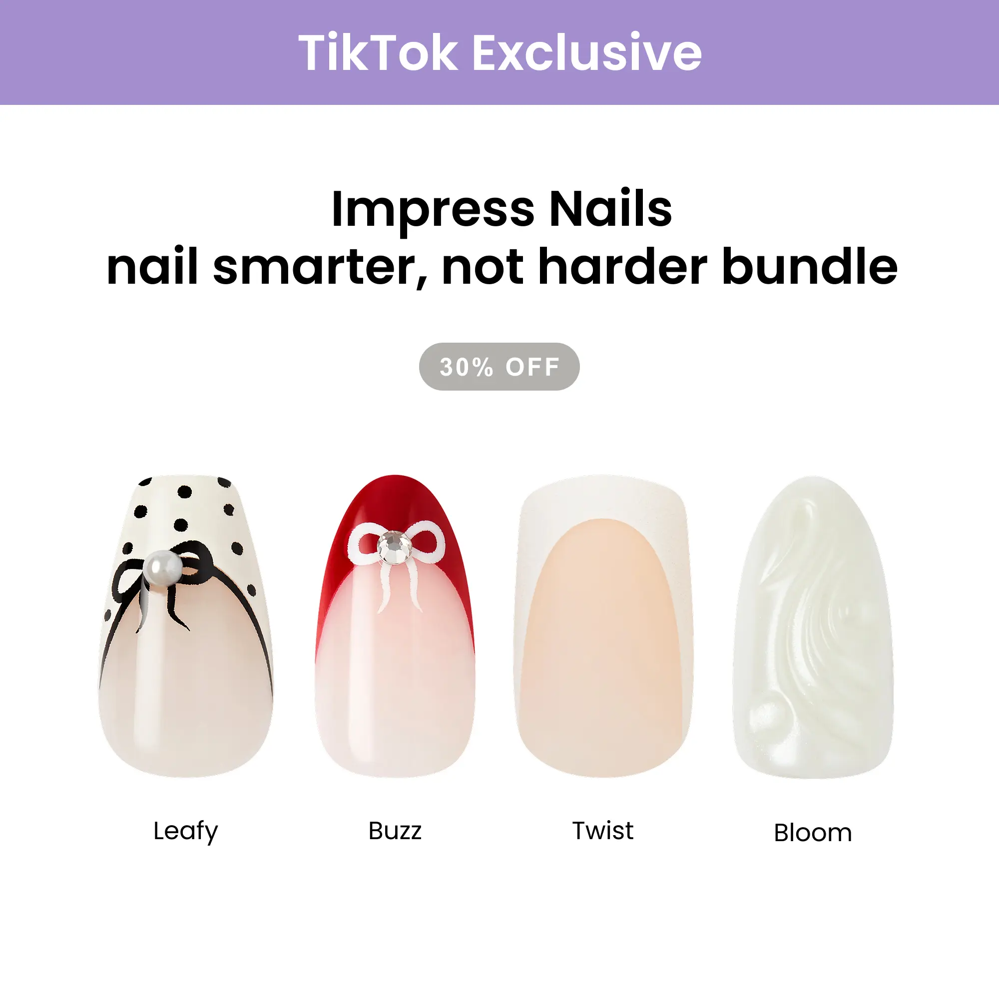 [TikTok Exclusive] Impress Press-On Nails Bundle - Nail Smarter, Not Harder