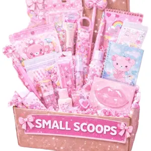 Small Scoops Cute Small Stationery and Accessory Bundle with Pink Theme and Adorable Designs