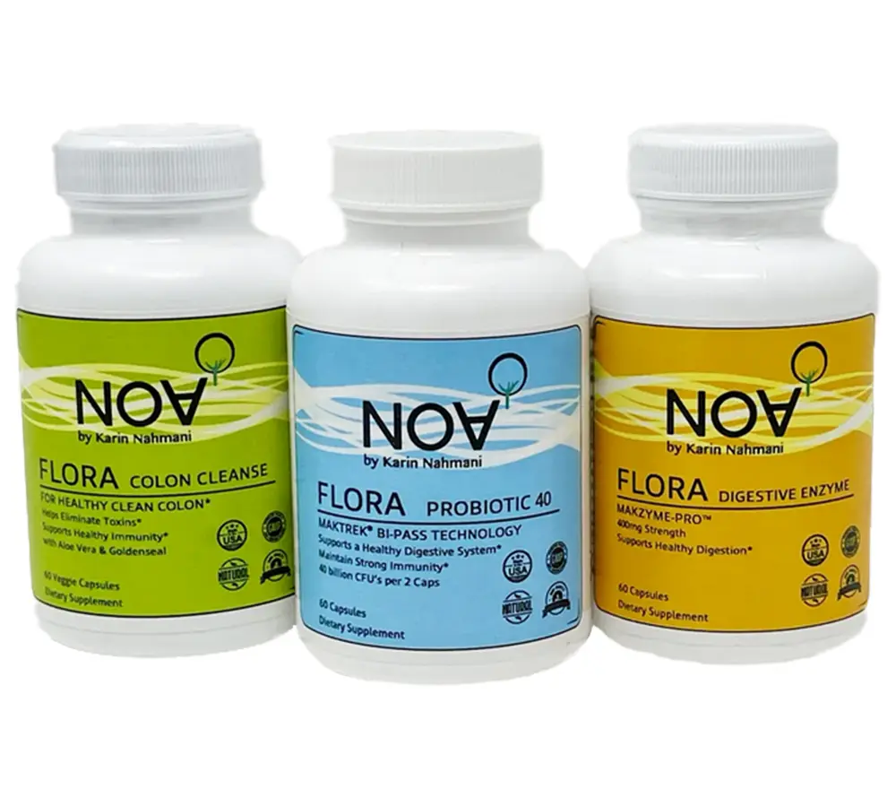 NOA Gut Reset Bundle - NOA Probiotics, Colon Cleanse, Digestive Enzyme Capsules for Daily Wellness Support