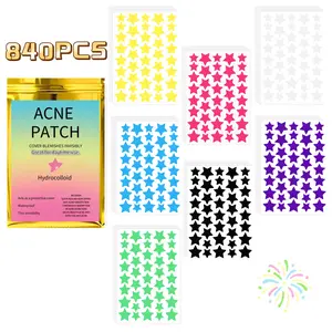 Comfortable Hydrocolloid Acne Patches, Blemish Patches, 7 Color Star Design, Portable for Various Occasions, Perfect for Makeup Parties & Festive Gatherings